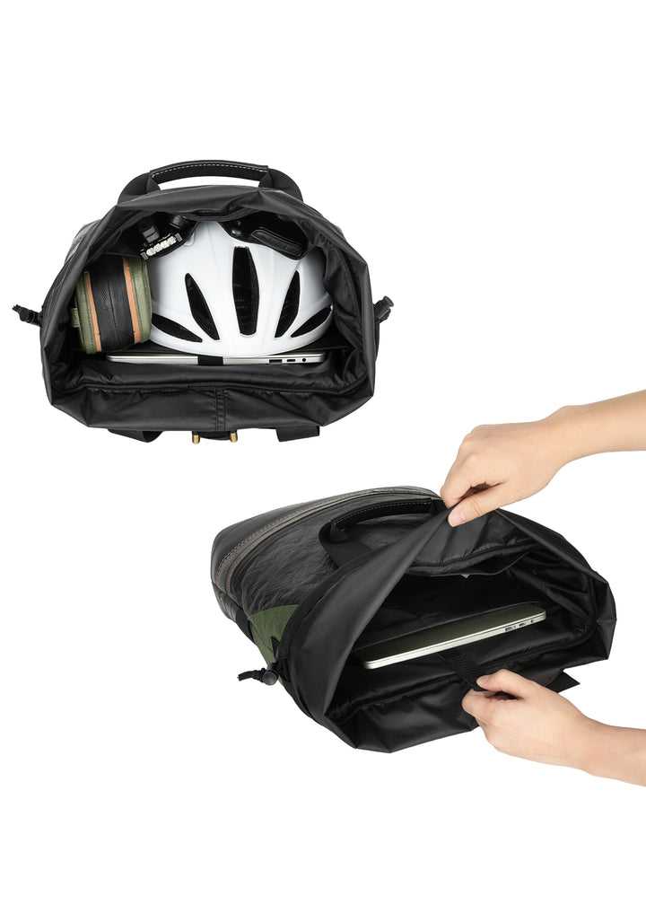 Eco-Friendly Waterproof Bike Panniers 12L Tyvek Recycled Tire-ROAD TO SKY