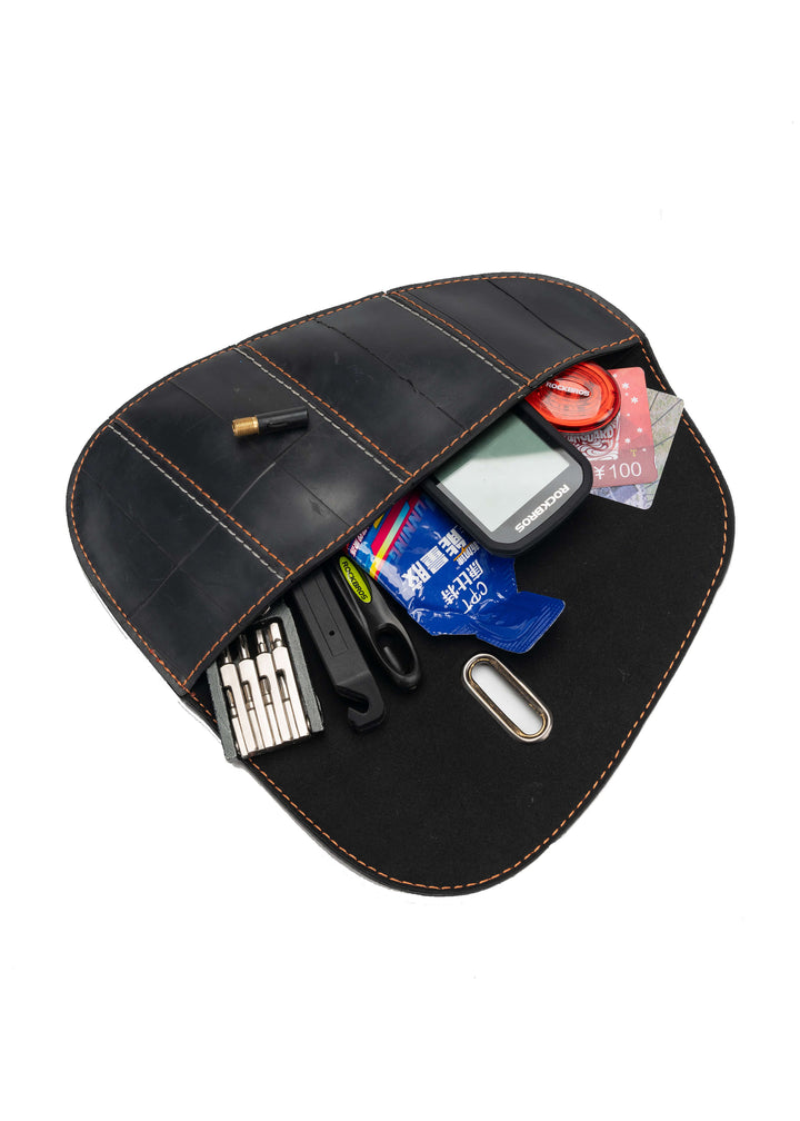 Eco-Friendly Bike Frame Bag 0.5L - Tyvek and Recycled Tire ROAD TO SKY
