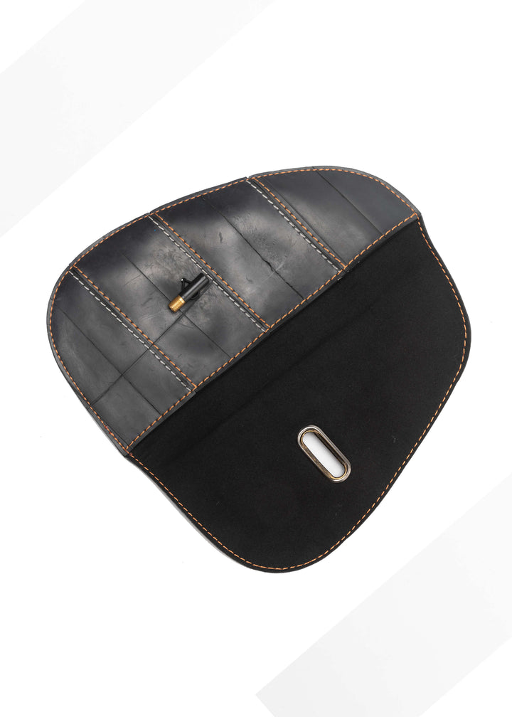 Eco-Friendly Bike Frame Bag 0.5L - Tyvek and Recycled Tire ROAD TO SKY