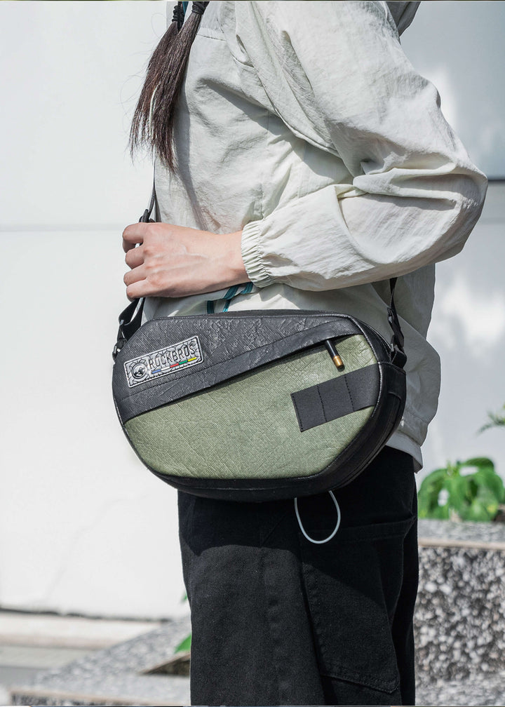 Eco-Friendly Bike Handlebar Bag 2.5L Tyvek Recycled Tire ROAD TO SKY