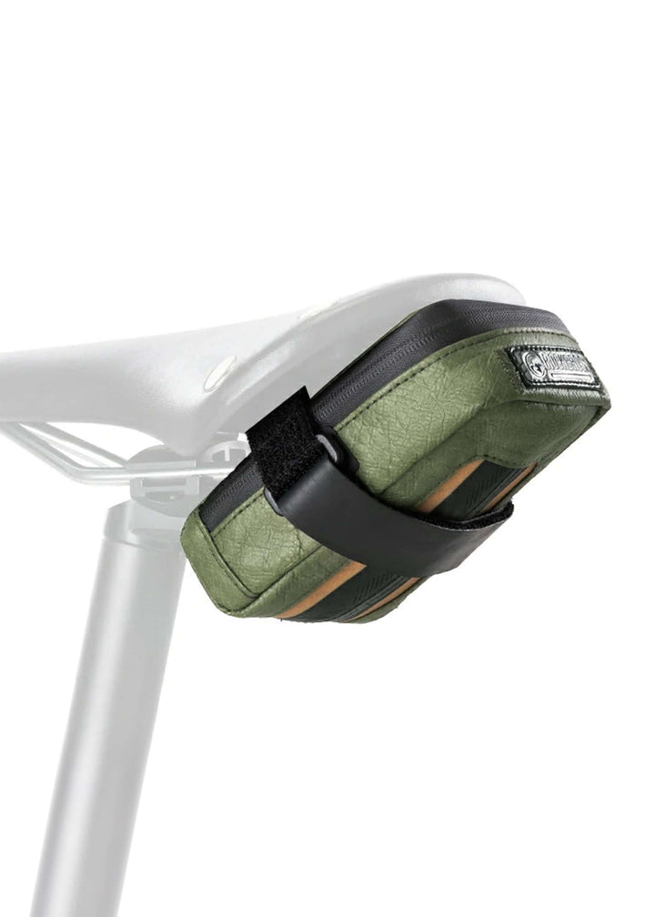Eco Friendly Bike Saddle Bag 0.4L Tyvek  Recycled Tire - ROAD TO SKY