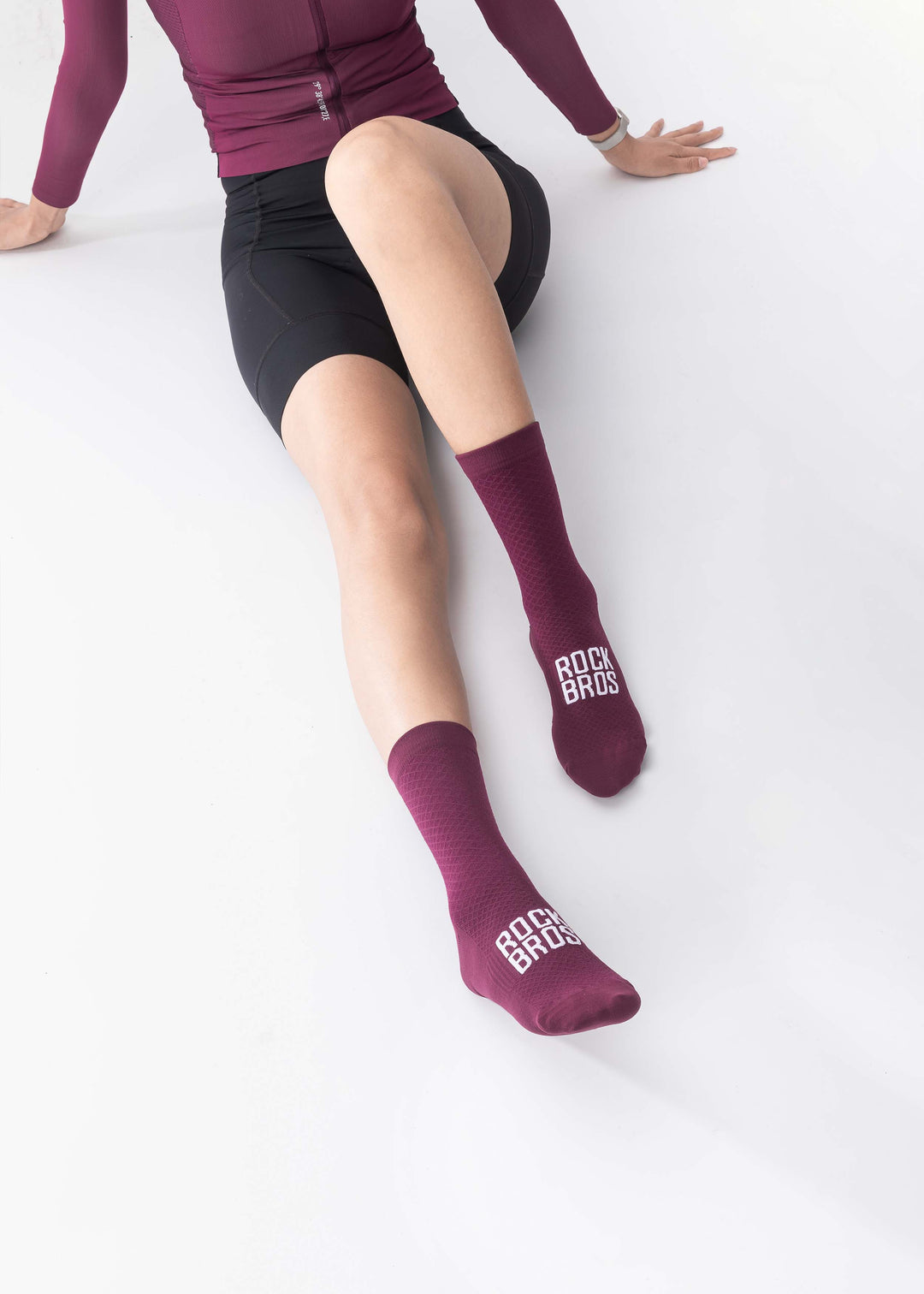 ROAD TO SKY Cycling Stockings Purple