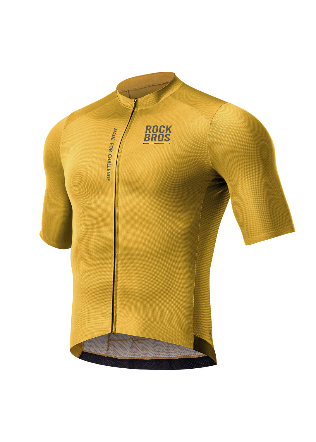 ROAD TO SKY Men's Cycling Short-Sleeved Jersey Ⅱ Yellow-Brown