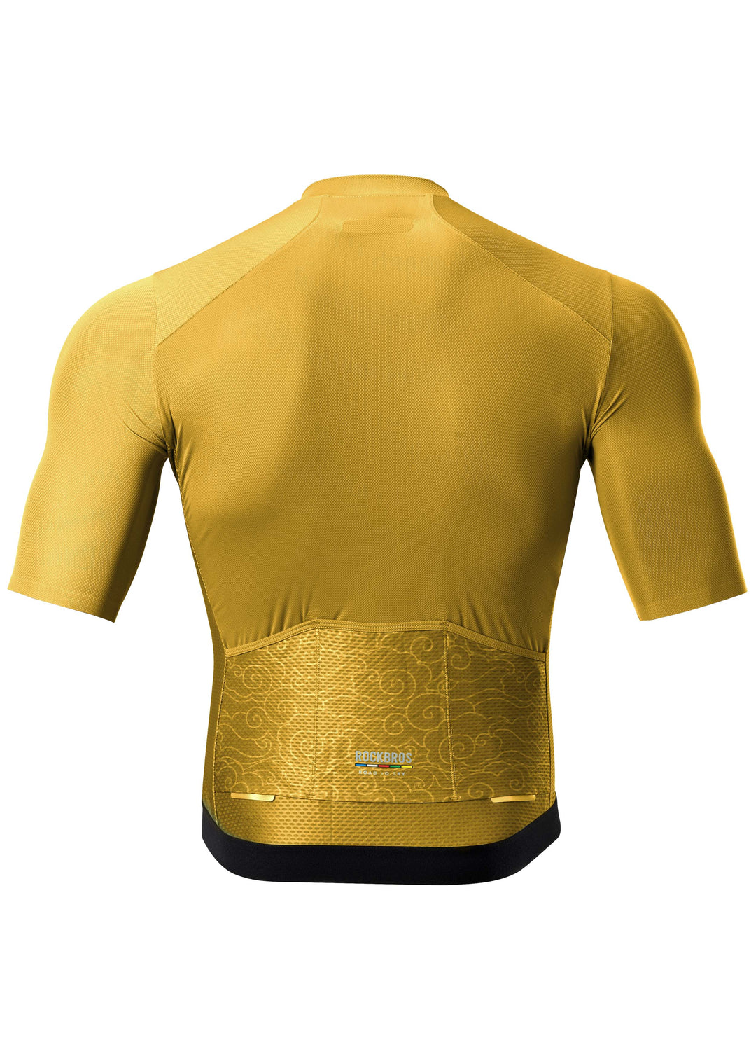 ROAD TO SKY Men's Cycling Short-Sleeved Jersey Ⅱ Yellow-Brown