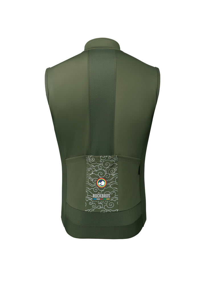 ROAD TO SKY Wind Proof Warm Vest Army Green