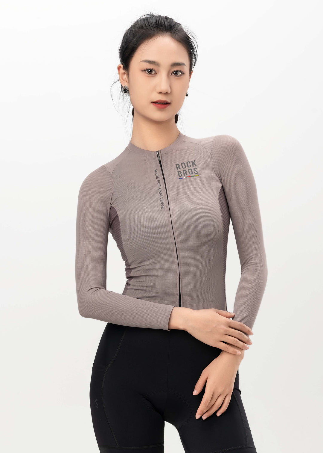 ROAD TO SKY Women's Cycling Long-Sleeved Jersey Ⅱ Grey