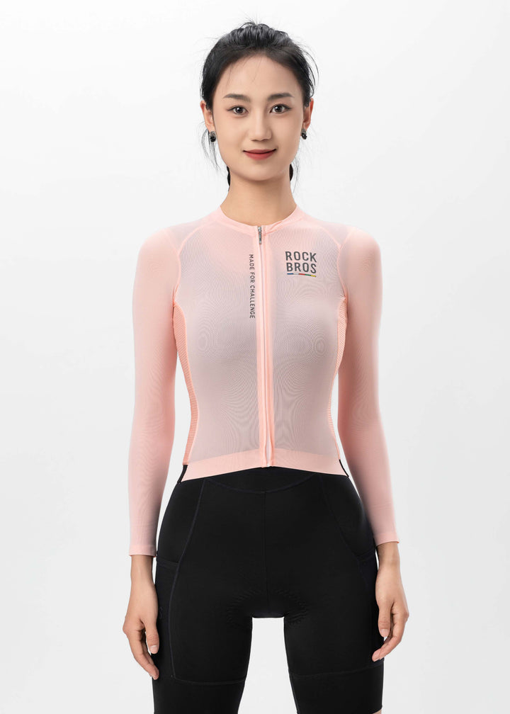 ROAD TO SKY Women's Cycling Long-Sleeved Jersey Ⅱ Pink Orange