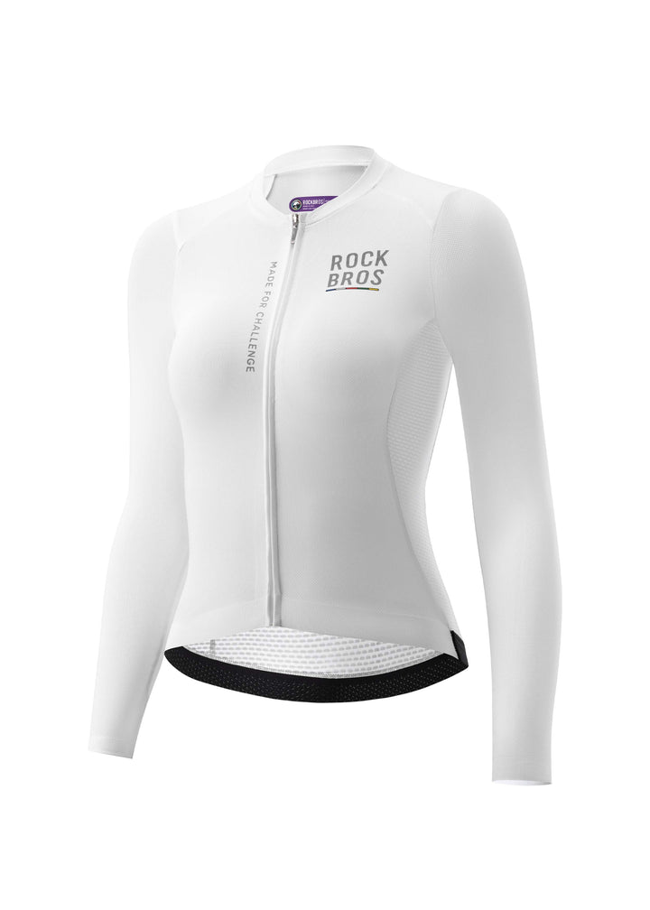 ROAD TO SKY Women's Cycling Long-Sleeved Jersey Ⅱ White