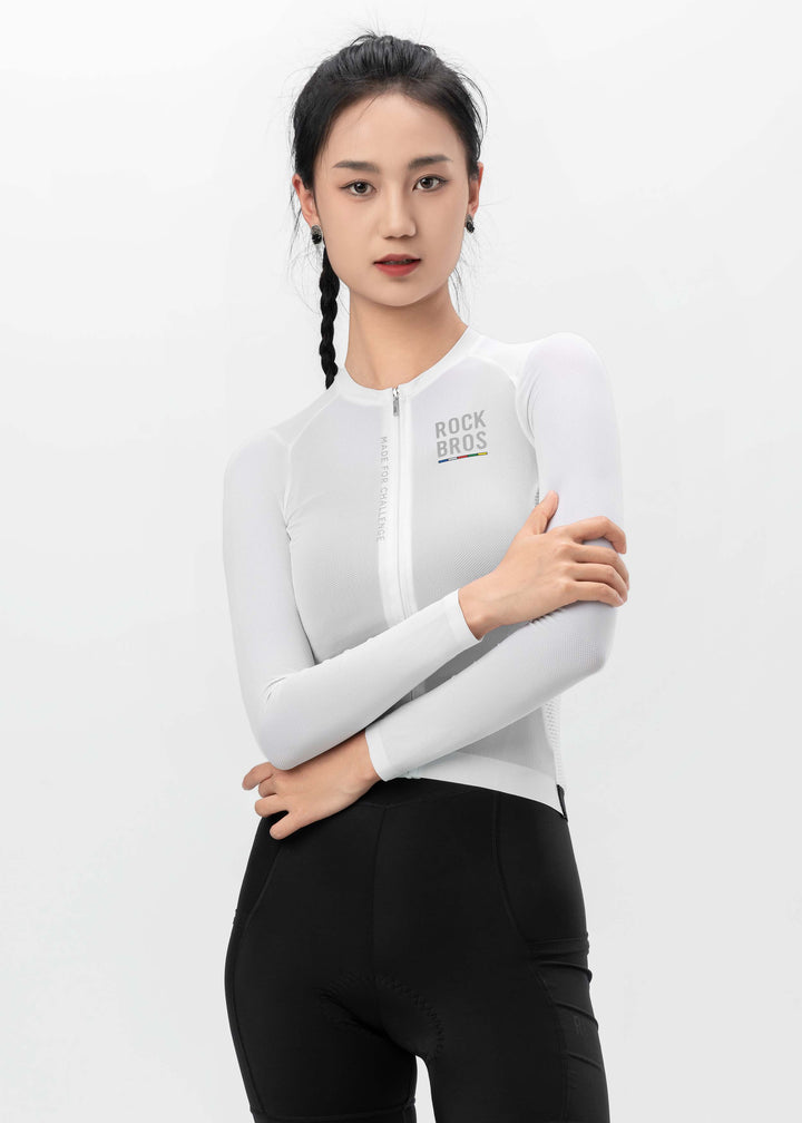 ROAD TO SKY Women's Cycling Long-Sleeved Jersey Ⅱ White