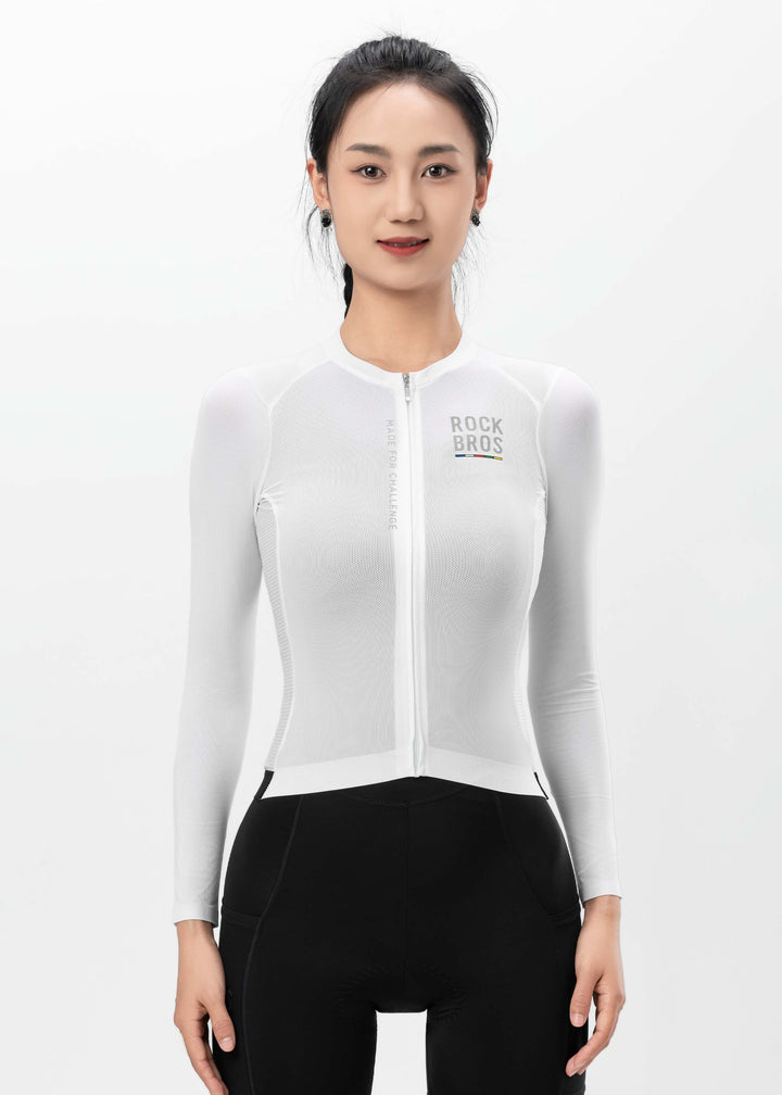 ROAD TO SKY Women's Cycling Long-Sleeved Jersey Ⅱ White