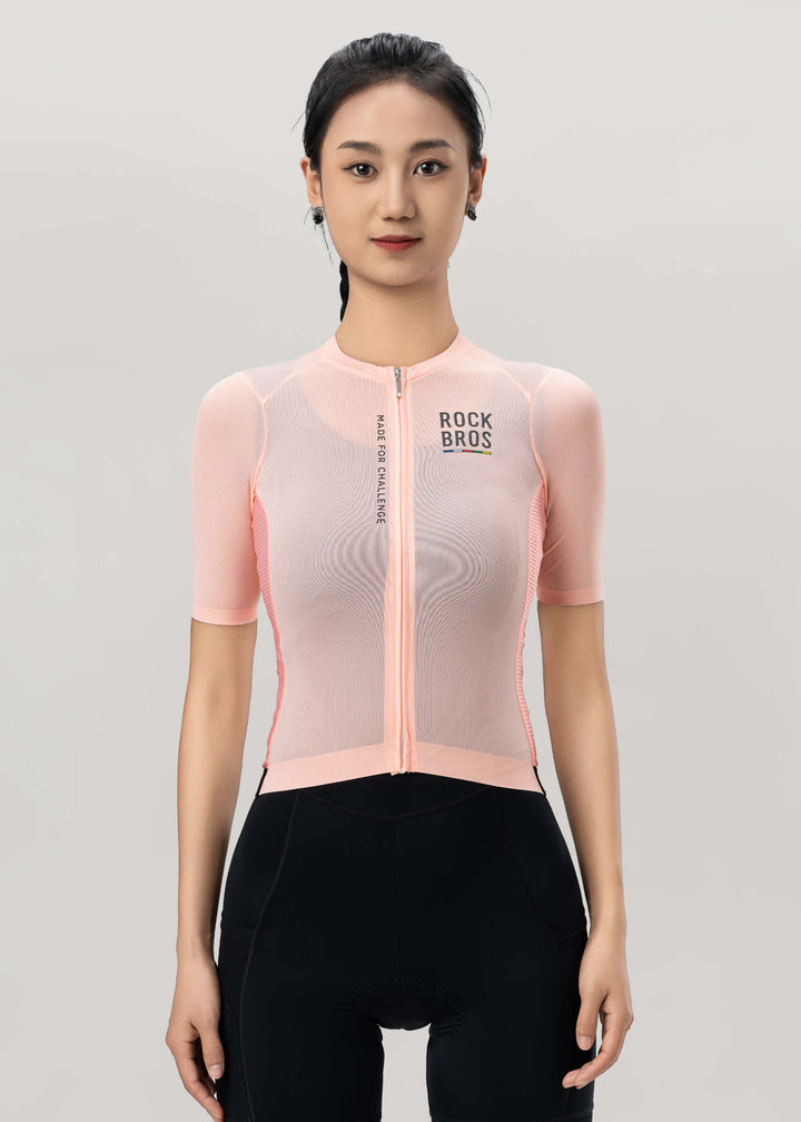 ROAD TO SKY Women's Cycling Short-Sleeved Jersey Ⅱ Pink Orange