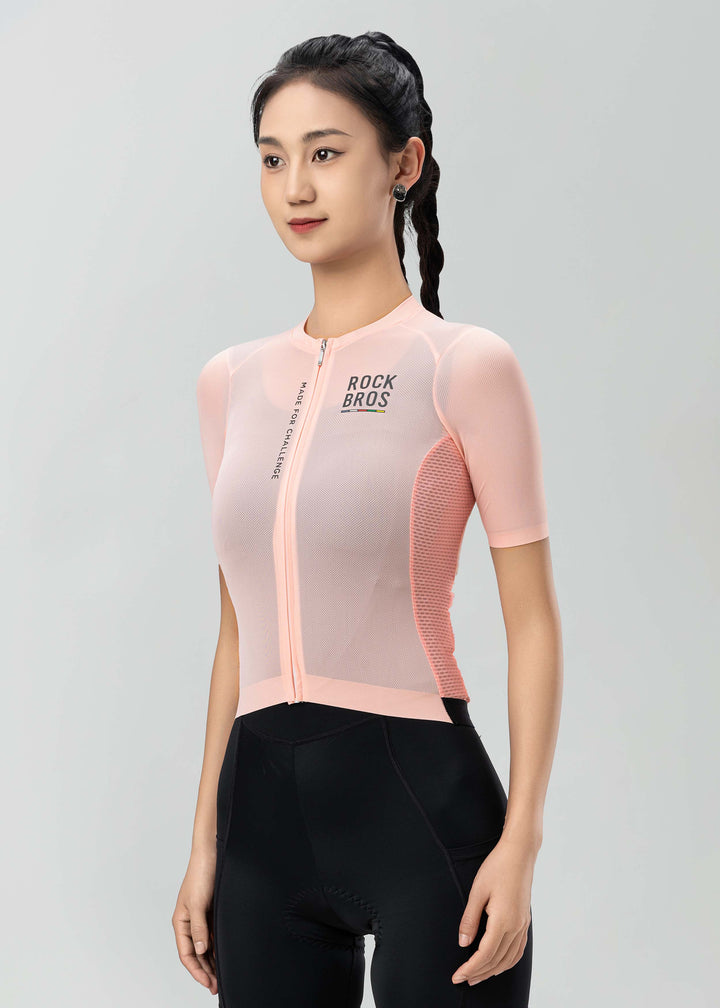 ROAD TO SKY Women's Cycling Short-Sleeved Jersey Ⅱ Pink Orange