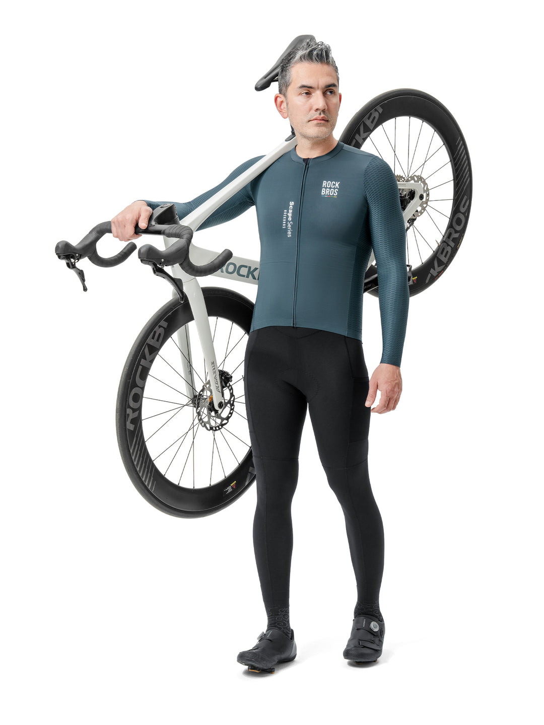 sky fahrradbekleidung Road To Sky – Men’s Grey Long-Sleeve Cycling Jersey