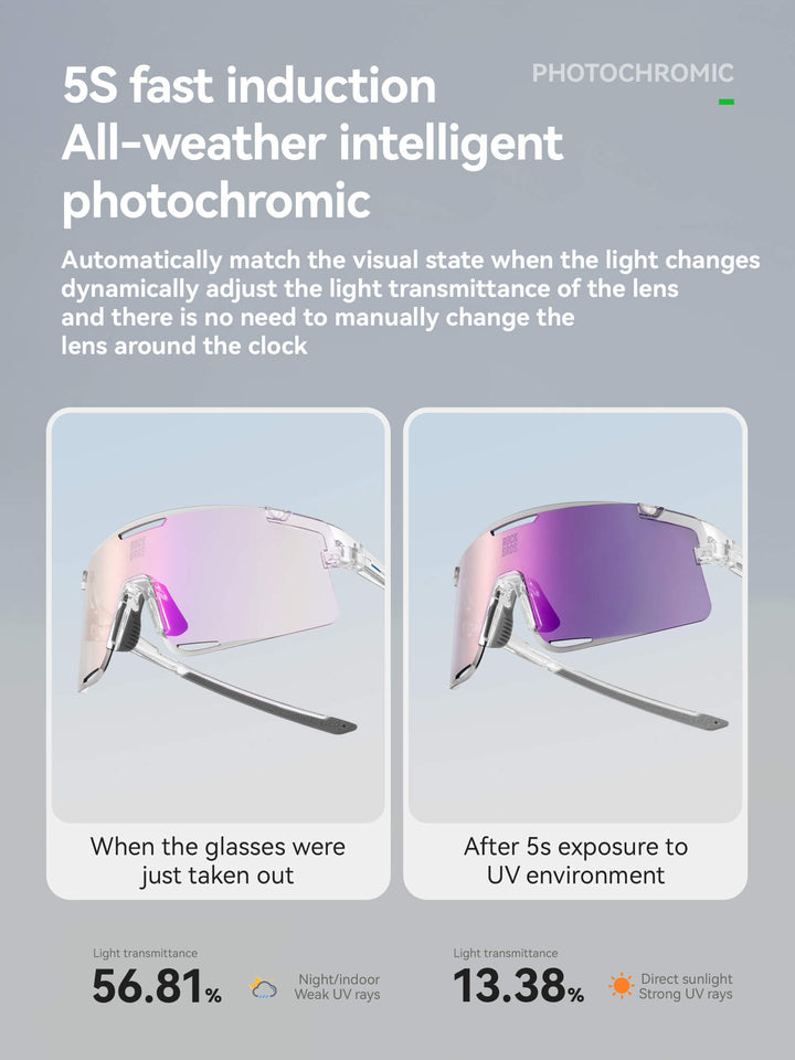 Road to Sky Cycling Glasses – Light-Adaptive, Interchangeable Lenses #Color_Crystal Amethyst
