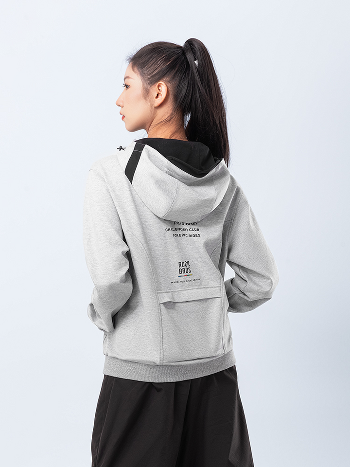 Road_To_Sky_Cycling_Hoodie_Unisex_ROCKBROS_woman_trying_back