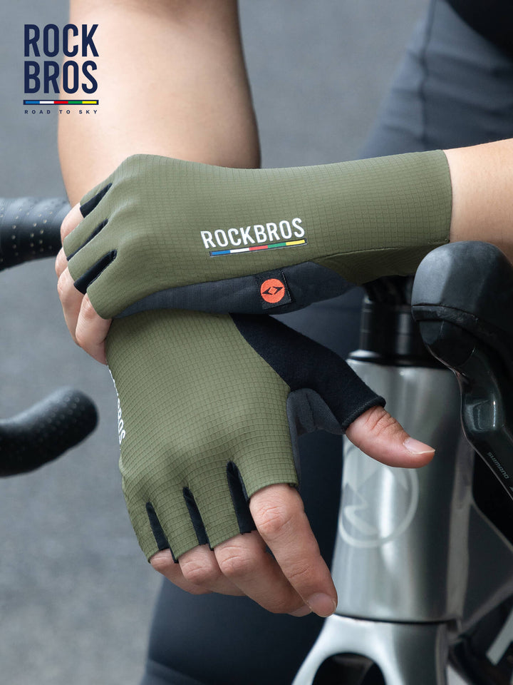 Shock-Absorbing Fingerless Cycling Gloves – Road Series