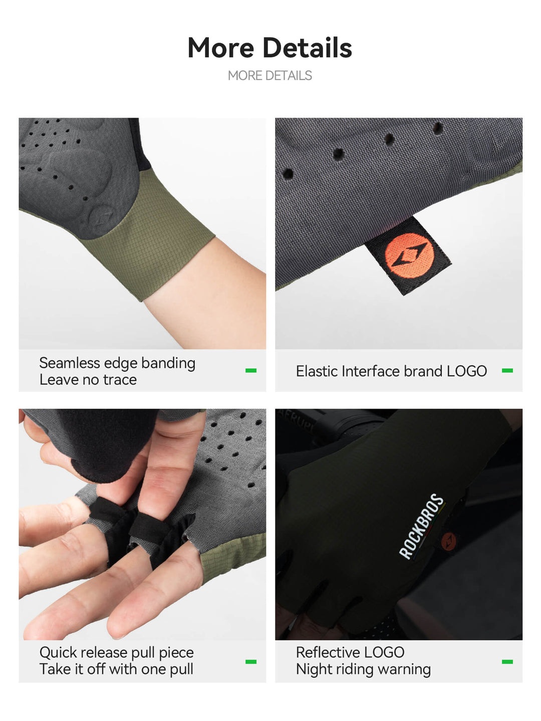 Shock-Absorbing Fingerless Cycling Gloves – Road Series