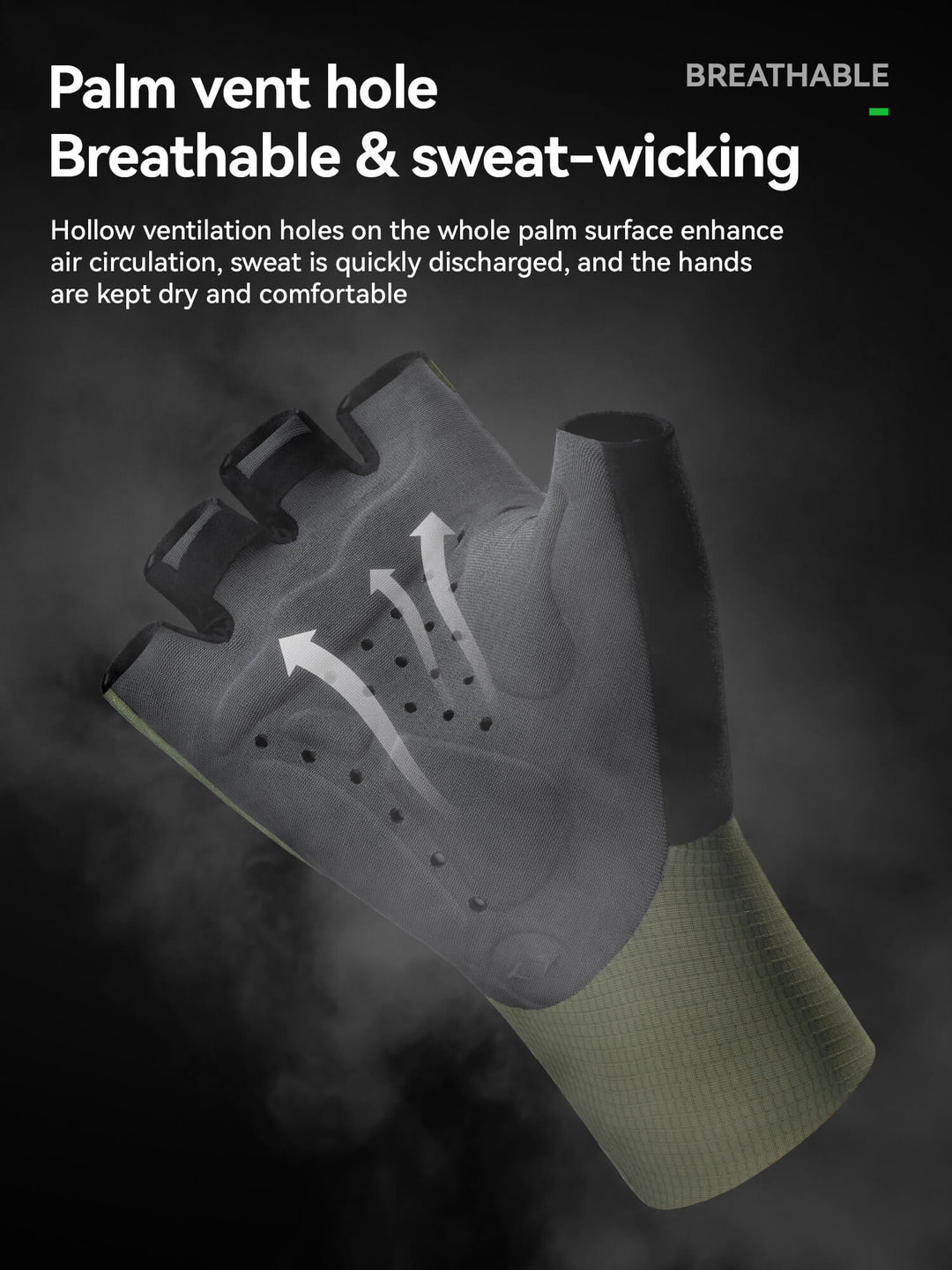 Shock-Absorbing Fingerless Cycling Gloves – Road Series