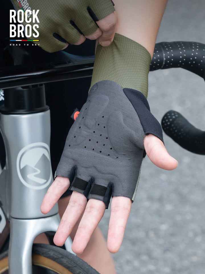 Shock-Absorbing Fingerless Cycling Gloves – Road Series