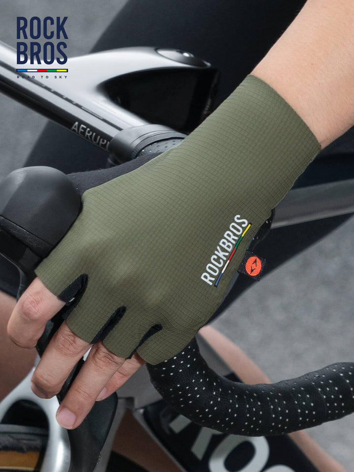 Shock-Absorbing Fingerless Cycling Gloves – Road Series