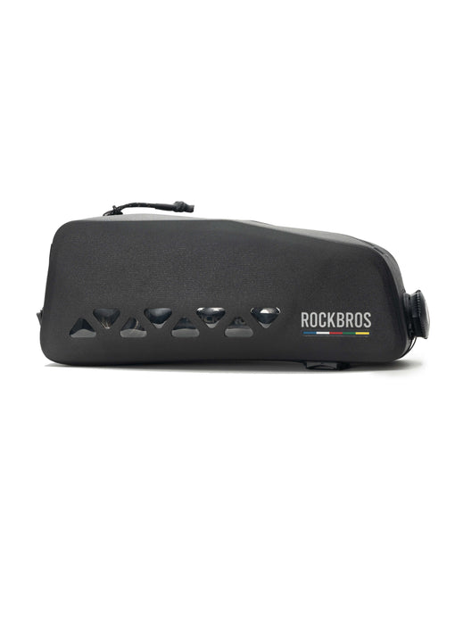 Black portable speaker with 'Rockbros' branding on a white background