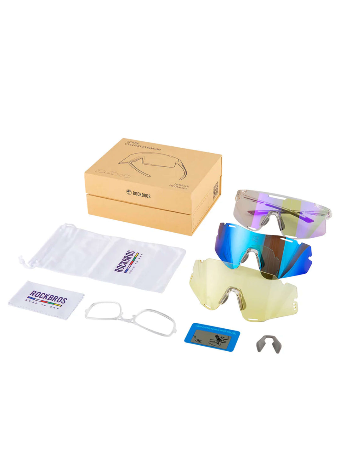 Road to Sky Cycling Sunglasses – 3 Interchangeable Lens